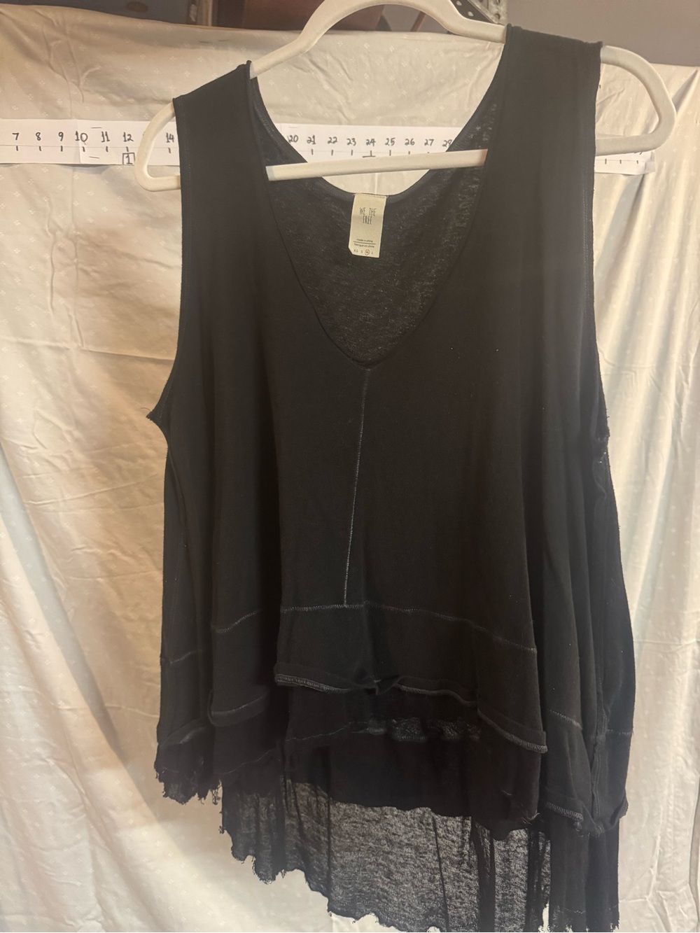 We The Free Black Layered V-Neck Tank Top